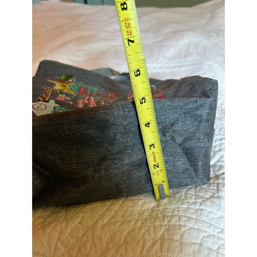 Brivilas Best Teacher Ever Insulated‎ Lunch Bag Gray Heathered Graphic Tote